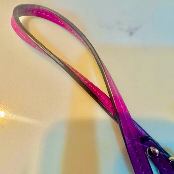 COACH Signature C Jacquard Wristlet with Leather Step and Trim in Purple - Picture 3 of 12